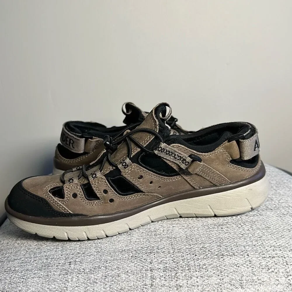 Mephisto Allrounder Men's Maroon Praline Nubuck Leather Sandal